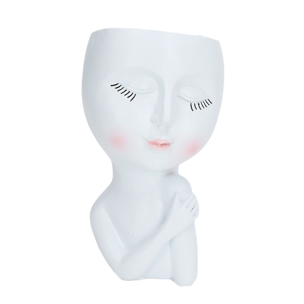 Kasvojen Kukkaruukun Pää Istutusastia Resin Cute Funny Head Kasvi Ruukun Kasvo Vaasi Viemärireikällä Puutarhan Mehikasveille Kaktus