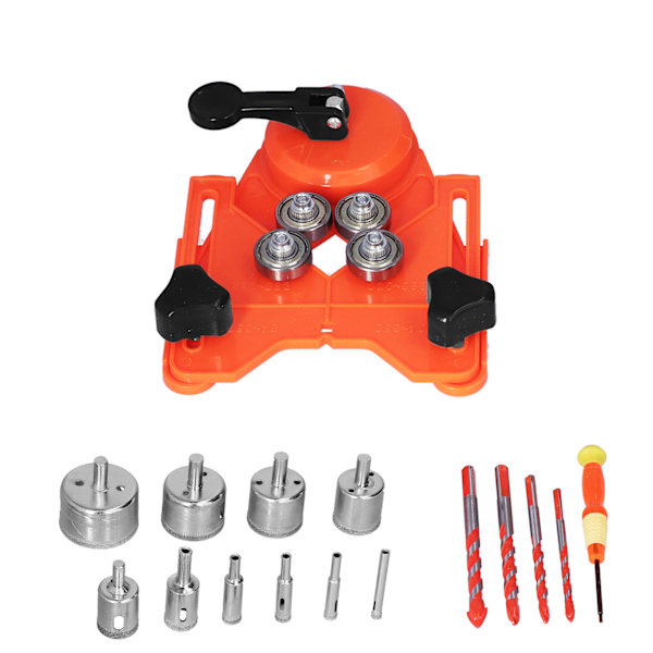 16 st Diamantborr Bits Hålsåg 6‑50mm Fräsborrverktygssats för Kakel Trä Orange