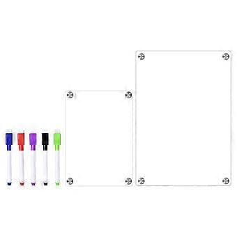 1 sæt whiteboard til køleskab magnetisk opslagstavle akryl whiteboard skriveplan