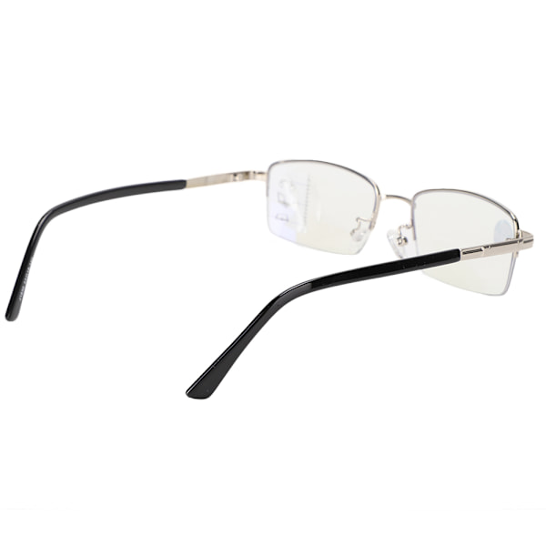 Metalliset monitehoiset lukulasit silmien väsymyksen lievittämiseen, sinisen valon suodatus, presbyopia-lasit 400, hopea