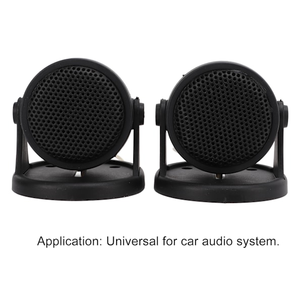 Par Car Mini Diskanthøjttalere Audiohøjttalere 101dB 5‑20KHz Silkedom Sort Universal med Skruer