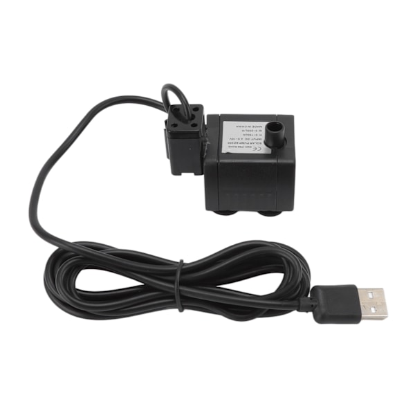 USB-driven Solardriven Sänkbar Vattenpump för Damm, Akvarium, Fontän, DC4.5‑10V 200L/H