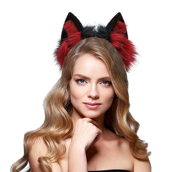 Håndlaget Wolf Fox Ears Animal Cute Head Accessories for Hallowee