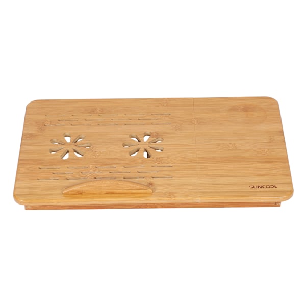Foldbar Bambus Laptop Bord Bord Justerbar Morgenmad Seng Serveringsbakke
