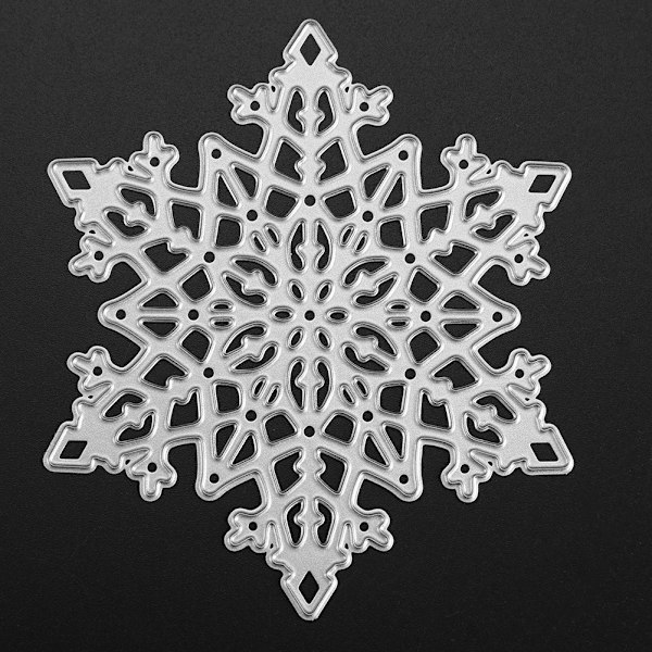 1 stk. Nytt Kulstofstål DIY Papirklipningskort Skæredør Embossing Håndværk Hexagonale Snefnug (018)