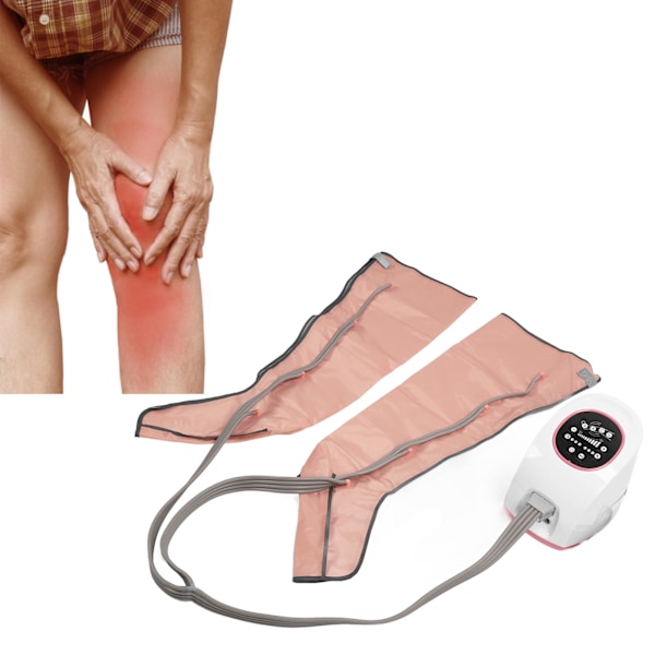 Compression Full Leg Massager for Circulation 10 Strength 3 Modes Prevent Varicose Veins Calf Thigh Leg Massager Pink EU Plug 220V