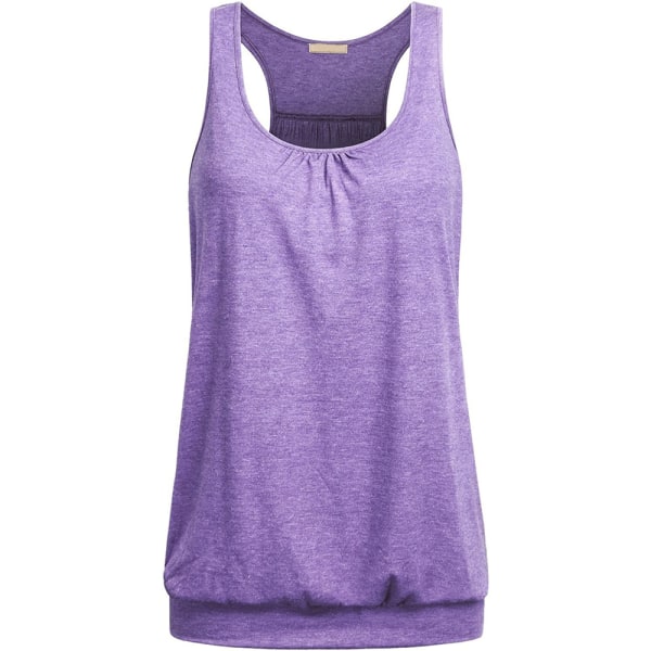 Ærmeløs rundhalset Løs Racerback Yoga Tank Top