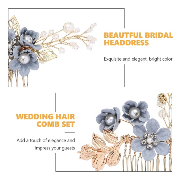 4 kpl Wedding Fashion Hair set kukkainen morsiamen päähine
