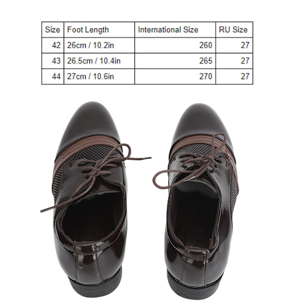 Formella Business-skor Snörning Fritid PU-läder Herr Casual Dress Skor för Vardagslivet Brun 44