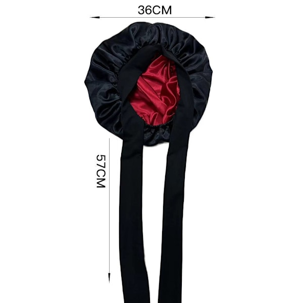 Sidenmössa för sömn, justerbar vändbar design med premiumtyg för kvinnor och män (Rosa)