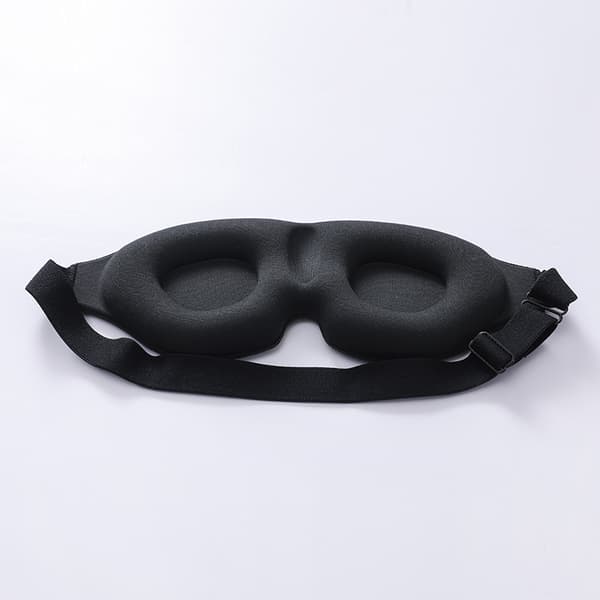 Blå 3D sovemaske i minneskum for menn og kvinner