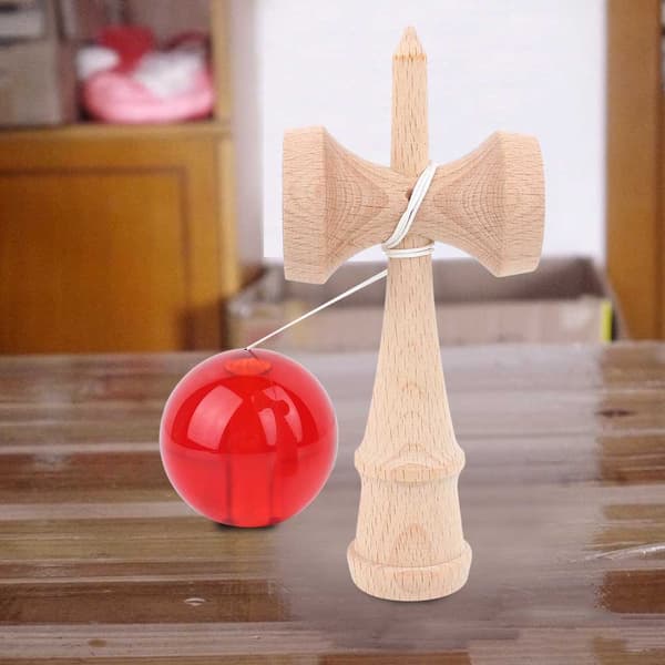 Ferdighetsutviklingsleke for kognitiv trening, slitesterk design Kendama med snortether, sikkerhetsførst konstruksjon, solid treball- og koppspill for