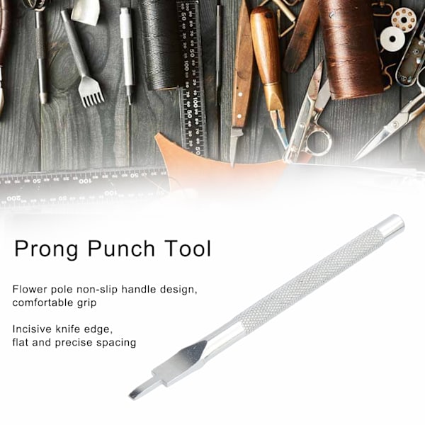 Prong Punch Verktyg Snörning Mejslar Set Läder Hålstansar Hög Hastighet Stål Industriella Tillbehör 1 Tand