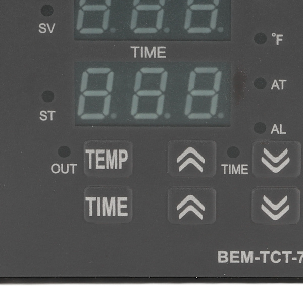 Termostat Tid Digital Display K-Typ Ingångstemperaturregulator för Värmepressmaskin 100‑240V