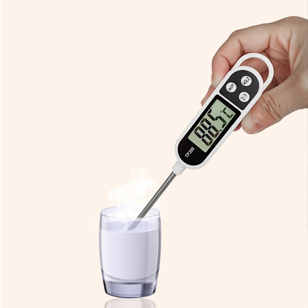 Digital stektermometer i rostfritt stål, snabb avläsning och respons, professionell sensor för säker matlagning, korrosionsbeständig lång sond för