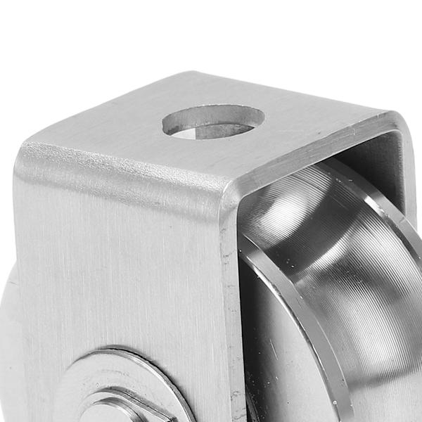 U-formad Spårhjul i Rostfritt Stål för Glidande Grindar, Industrivagnar, 48mm Diameter
