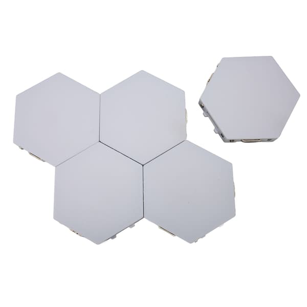 Modulära paneler med DIY-formfunktion, beröringskänslig väggmonterad hexagonal lampa för sovrum, vardagsrumsinredning, magnetisk panelanslutning aktiverad