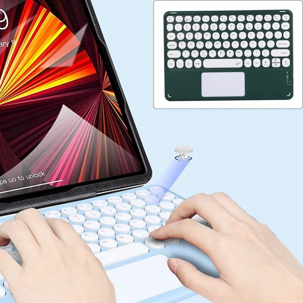 10 tommers trådløst Bluetooth-tastatur, oppladbart