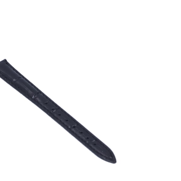 Remmebånd med spenne for klokke, unisex, erstatning, reservedeler, tilbehør, svart 16 mm / 0,63 tommer