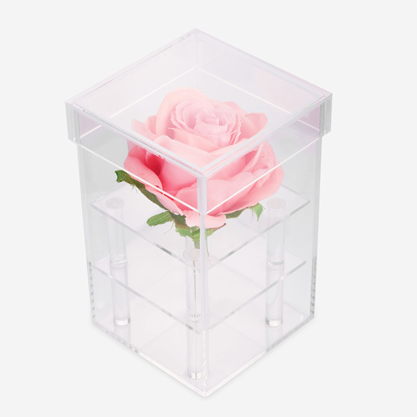Kosmetikboks Rose Opbevaringsboks Vandstråle Til Blomster Organizer Makeup Opbevaringskasse Kiste 1hul