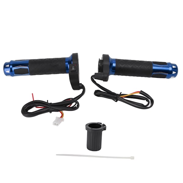 2 stk. 22mm/0.87in Elektrisk Opvarmede Greb Aluminium Legering Vinter Håndvarmer til Motorcykel Cykel Styr 12V‑14V Blå