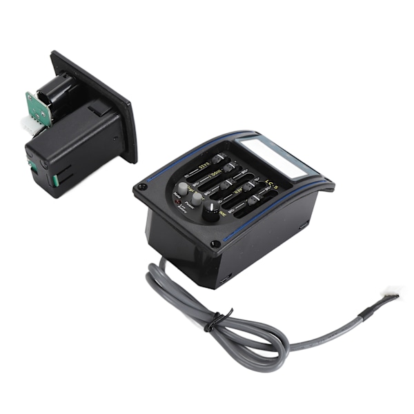 Akustisk Gitarr 5-bands EQ Equalizer Förkopplad Gitarrförförstärkare Piezo Pickup med Stämfunktion