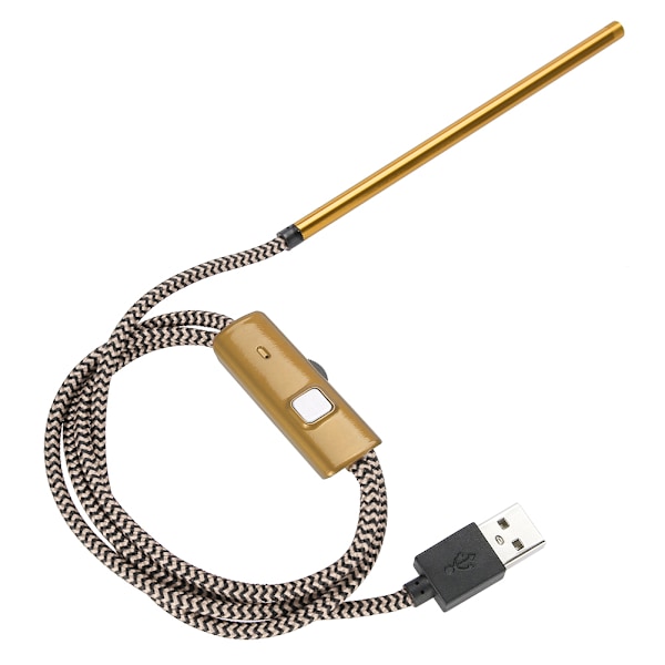 Monikäyttöinen USB-korvan puhdistusendoskooppi HD-näytöllä, korvavahapoistaja, korvanpuhdistustyökalu, kulta ja musta