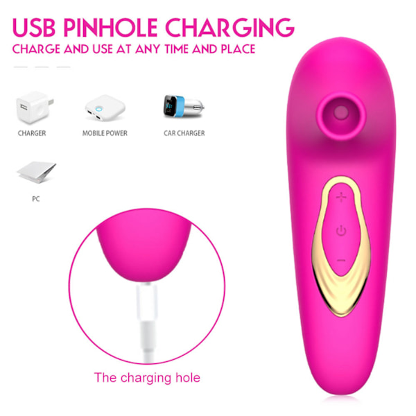 Stimulerende Suggeleke USB Oppladbart 5 Moduser Kraftig Par Stimulerende Suggeleke for Kvinner