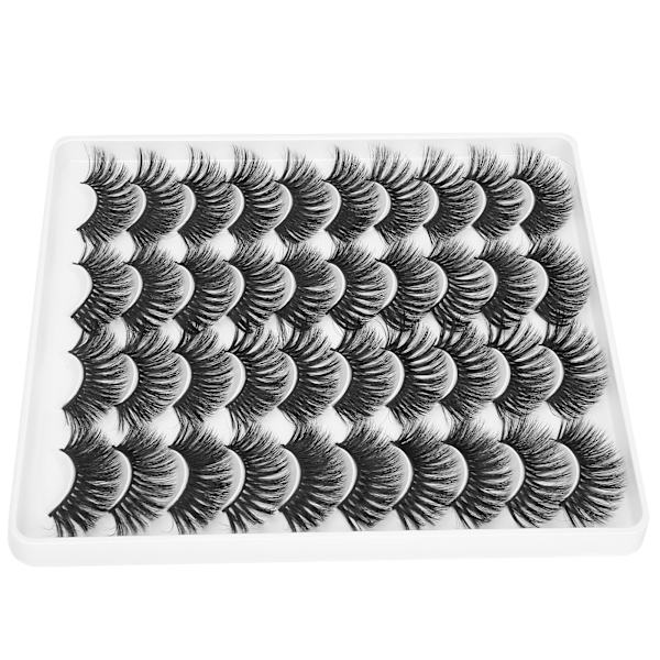 20 Par Multilagrede Kunstige Vipper Fluffy Tykke Volum Vipper Håndlaget Falske Vipper (MC-21)