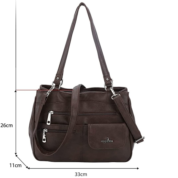 Angel Kiss Stor Damväska i PU-Läder Axelväska Crossbody Resväska Bästa Present till Kvinnor Konstläder, aprikos