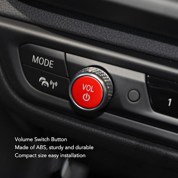 Central Audio Switch-knap Bil Volumenkontrol Trykknap Udskiftning til M3 M4 G80 G82 G83 Rød