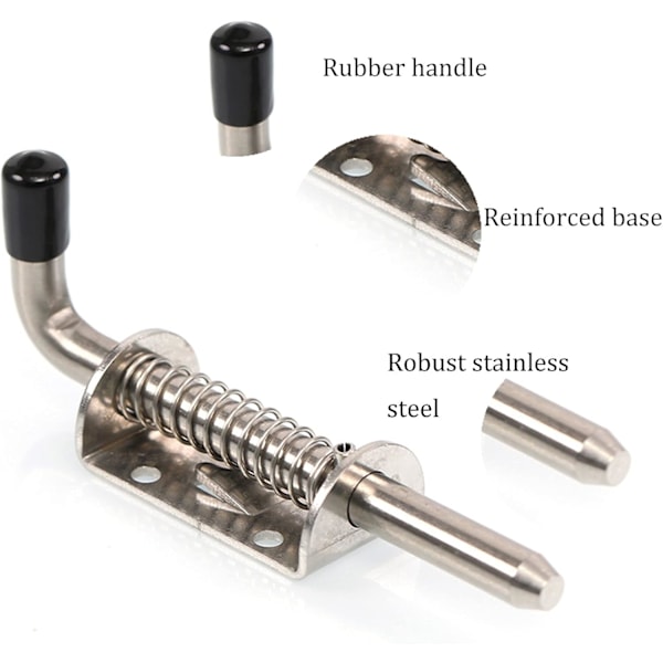 Låge Lås Til Multiformål, Solid 304 Rustfrit Stål Med Nem Installation Og Udvidbar Splint