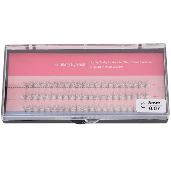 60 kpl Yksittäisiä Tekoripsiä Ryhmiä 0.07mm Tekoripsien Pidennysväline 8mm