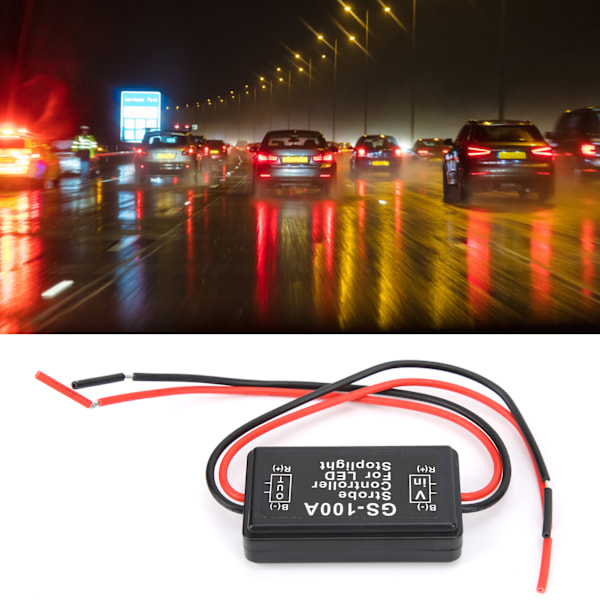 Blinkande Strobe-Styrenhet LED Broms Biltillbehör med IP65 Skydd för Motorfordon