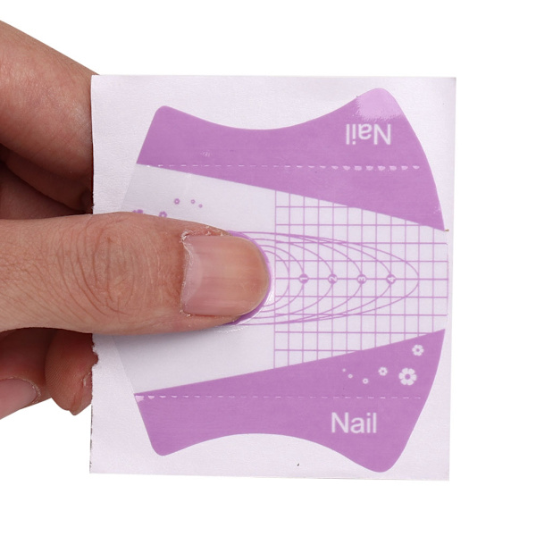 100 stk. Neglekunst Tip Forlængelsesguide UV Gel Selvklæbende Sticker Manicure Værktøjer