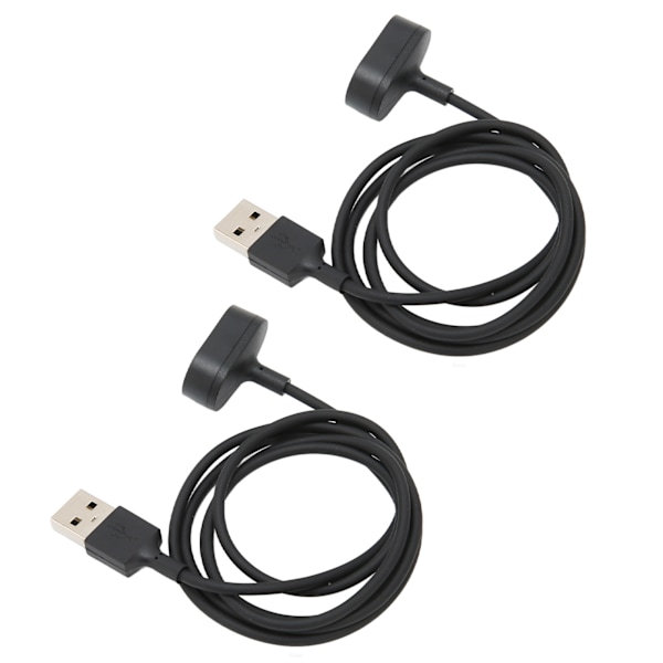 2 stk USB klokke ladekabel Magnetisk 1 meter ladekabel Universal for Fitbit Inspire for Inspire HR