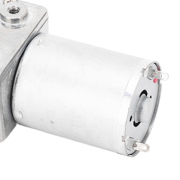 DC-vaihdemoottori 12 mm yksittäinen akseli, käännettävä itselukkoituva turbiini-mato-vaihde, kiinnitysjalusta, 6 RPM