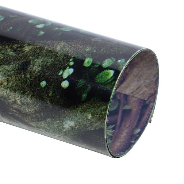 PVC Klæbende Træer Jungle Mønster Akvarium Baggrund Poster Sticker Reptil Tank Dekoration 61x30cm