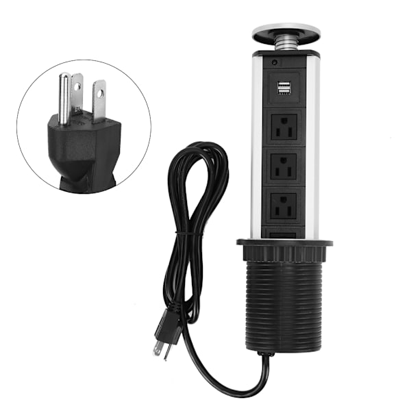 4 Virtapistoketta 2 USB-latausporttia Pöytäkeittiöpöytä Ulosvedettävä sähköpistorasia (US 110V)