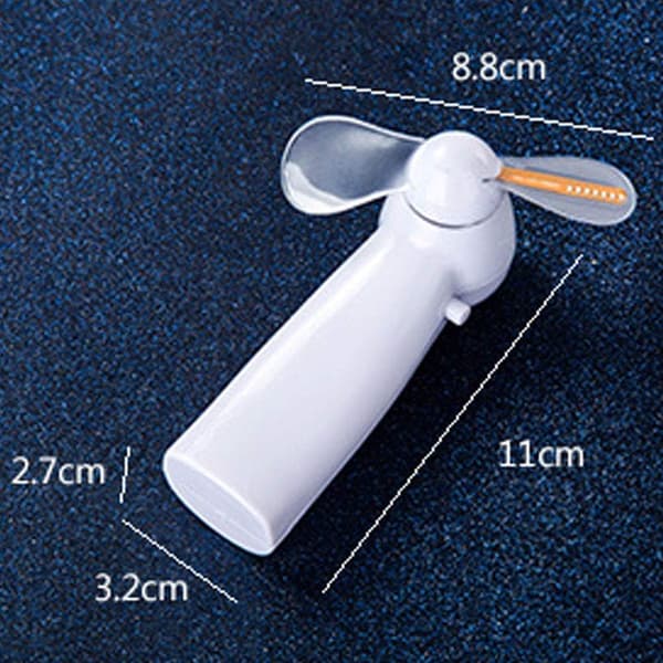 Håndholdt ventilator gadget blinkende LED køler skrivebordskøling med ventilator gave tegn beskeder (tilfældig farve)