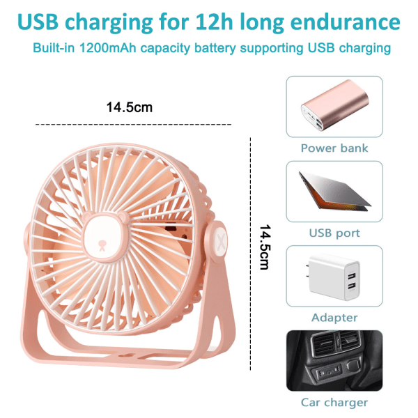 New desktop fan - USB rechargeable lithium battery fan