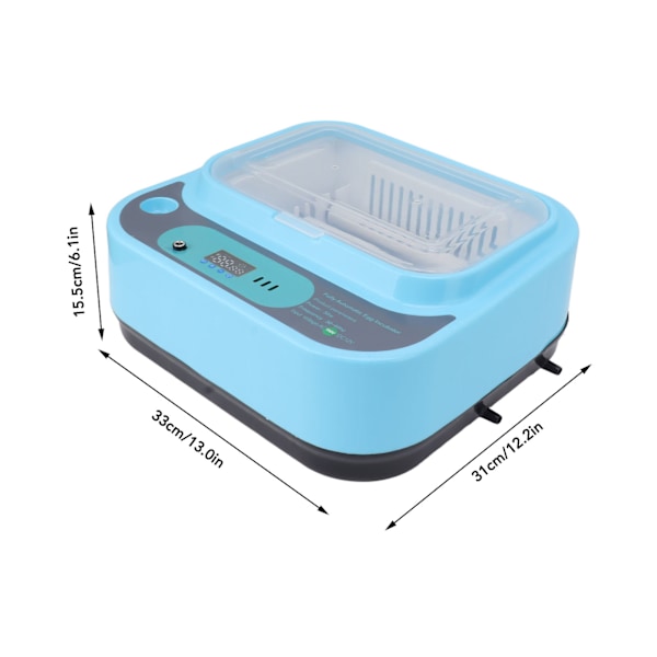 Egg Inkubator Automatisk Vanntilsetting Temperaturkontroll 6 Egg Vender Dobbel Strømforsyning Fjørfe Klekking Maskin for Kyllinger Gåse And EU Plugg 220V