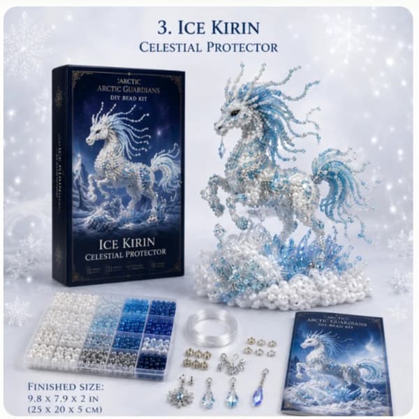 Arctic Winter Guardians DIY Perlesæt Kollektion: DIY Perlehåndværk – Is Qilin