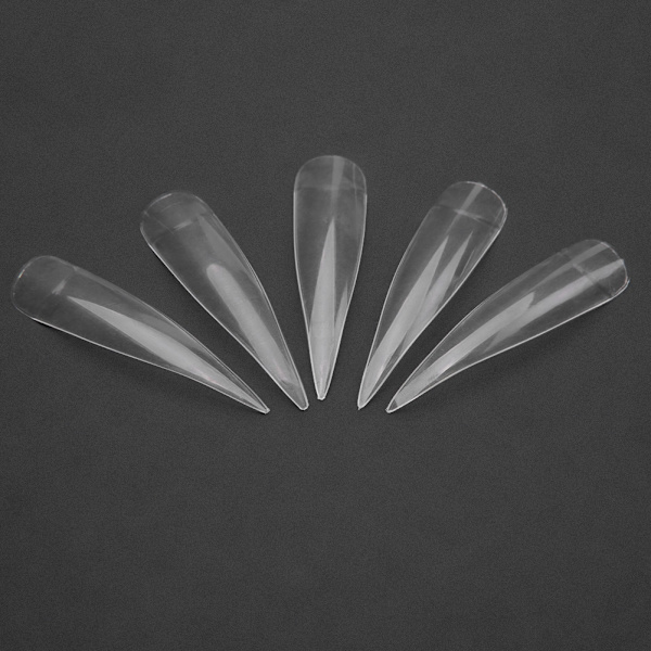 500 Tips Falska Naglar Färgvisning Tips Plastövningstipsstavar Manikyrverktyg Transparent
