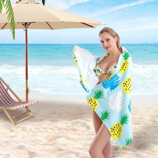 Strandhandduk, överdimensionerade strandhanddukar i mikrofiber för resor, Snabbtorkande handduk för simmare Sandsäkra strandhanddukar för kvinnor, män, flickor, coola poolhanddukar