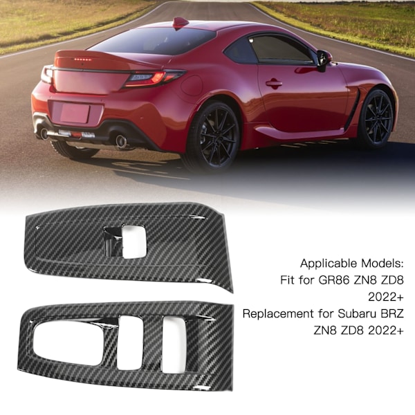 2 stk. Vindue Liftswitch Panel Trim Carbon Mønster Fint Tekstur Udskiftning til Subaru BRZ ZN8 ZD8 2022+