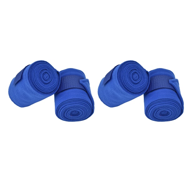 4 st Hästbenskydd med Kardborreband Mjuk Polyester Set Kit för Hund Ko Katt Blå