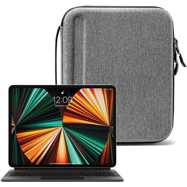 Fodral för 12,9-tums iPad Pro (3:e, 4:e och 5:e generationen) 2018-2021, skyddsfodral för Magic Keyboard, strömadapter, kabel, USB