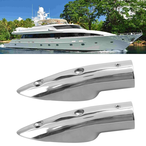 2 stk 7/8 tommers rekkverkender 316 rustfritt stål anti-korrosjonstilbehør for marinebåt