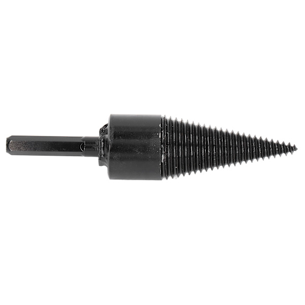 Vedspaltningsborr Trästockspaltare Kolstål Konisk Hexskaft Borrverktyg Svart 38mm / 1.5in